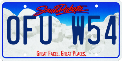 SD license plate 0FUW54