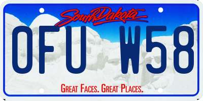 SD license plate 0FUW58
