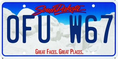 SD license plate 0FUW67