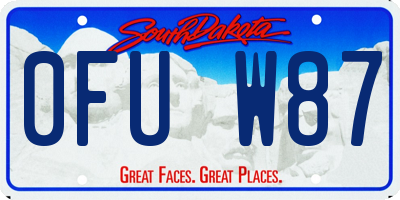 SD license plate 0FUW87