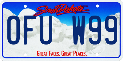 SD license plate 0FUW99