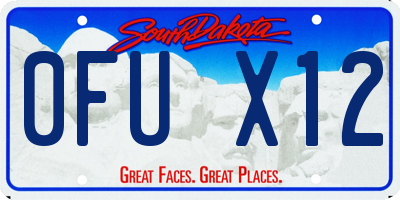SD license plate 0FUX12