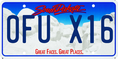 SD license plate 0FUX16