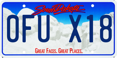 SD license plate 0FUX18