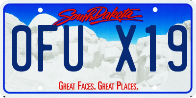 SD license plate 0FUX19