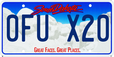 SD license plate 0FUX20