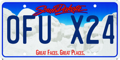 SD license plate 0FUX24