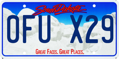 SD license plate 0FUX29