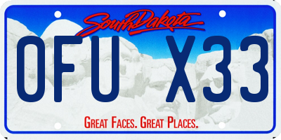 SD license plate 0FUX33