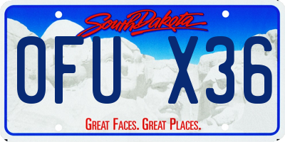 SD license plate 0FUX36