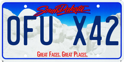 SD license plate 0FUX42