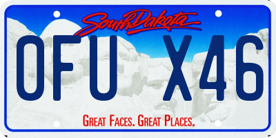 SD license plate 0FUX46