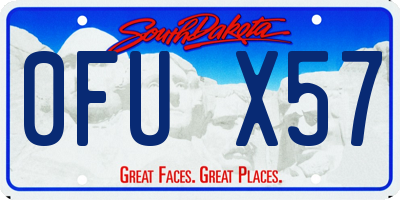SD license plate 0FUX57