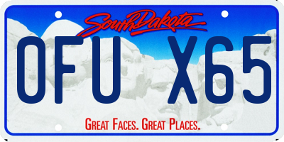 SD license plate 0FUX65
