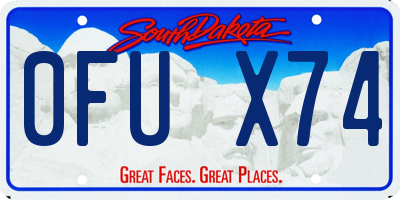 SD license plate 0FUX74