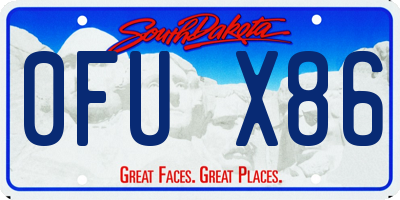 SD license plate 0FUX86