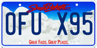 SD license plate 0FUX95