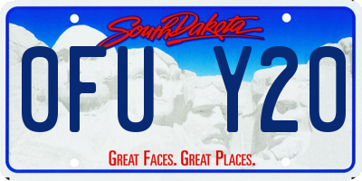 SD license plate 0FUY20
