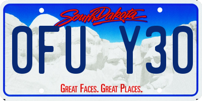 SD license plate 0FUY30