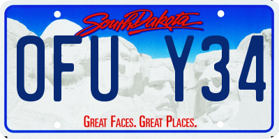SD license plate 0FUY34