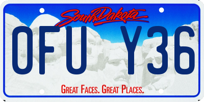 SD license plate 0FUY36