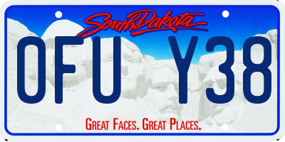 SD license plate 0FUY38