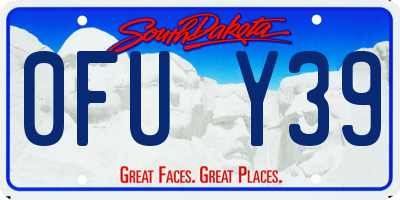SD license plate 0FUY39