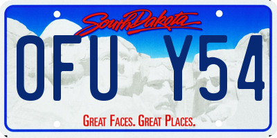 SD license plate 0FUY54