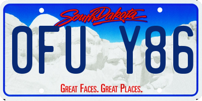 SD license plate 0FUY86
