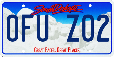 SD license plate 0FUZ02