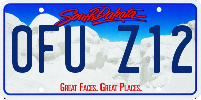 SD license plate 0FUZ12