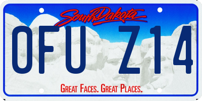 SD license plate 0FUZ14