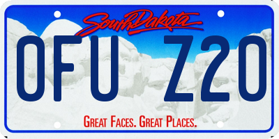 SD license plate 0FUZ20