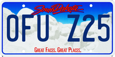 SD license plate 0FUZ25