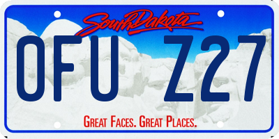 SD license plate 0FUZ27