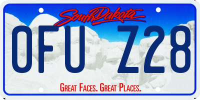 SD license plate 0FUZ28