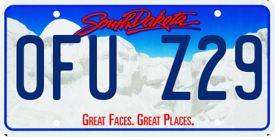 SD license plate 0FUZ29
