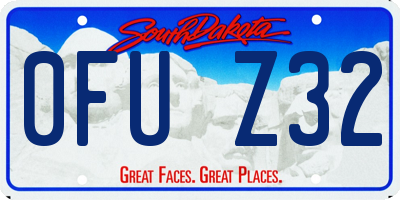 SD license plate 0FUZ32