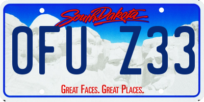 SD license plate 0FUZ33