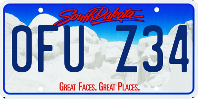 SD license plate 0FUZ34