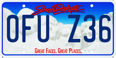 SD license plate 0FUZ36