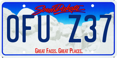SD license plate 0FUZ37