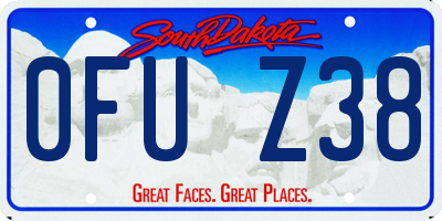 SD license plate 0FUZ38