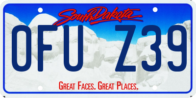 SD license plate 0FUZ39