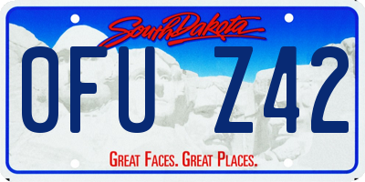 SD license plate 0FUZ42