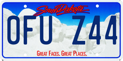SD license plate 0FUZ44