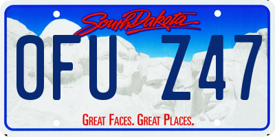 SD license plate 0FUZ47