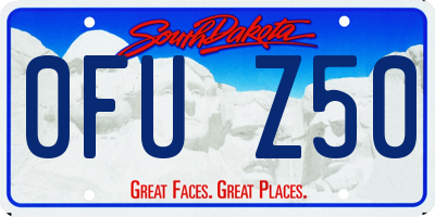 SD license plate 0FUZ50