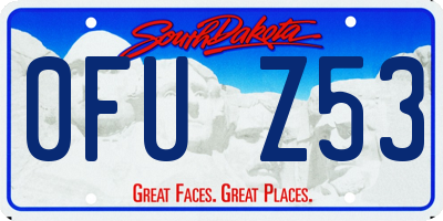 SD license plate 0FUZ53