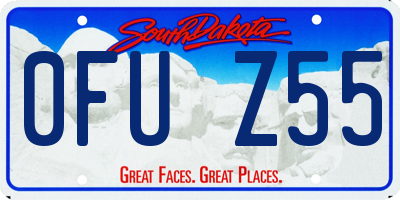 SD license plate 0FUZ55